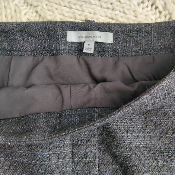 CLASSIQUES ENTIER Tweed Front Slit Pencil Skirt - 6 - Picture 2 of 7